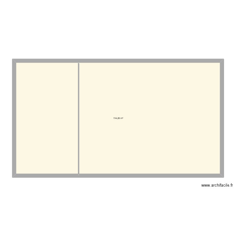 1er. Plan de 1 pièce et 114 m2