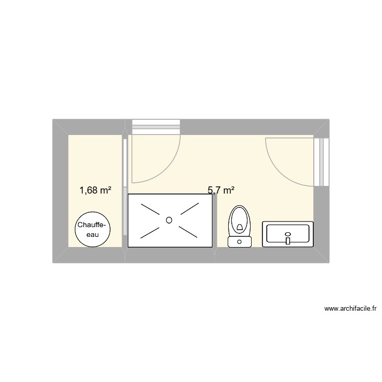SdB Ricard. Plan de 0 pièce et 0 m2