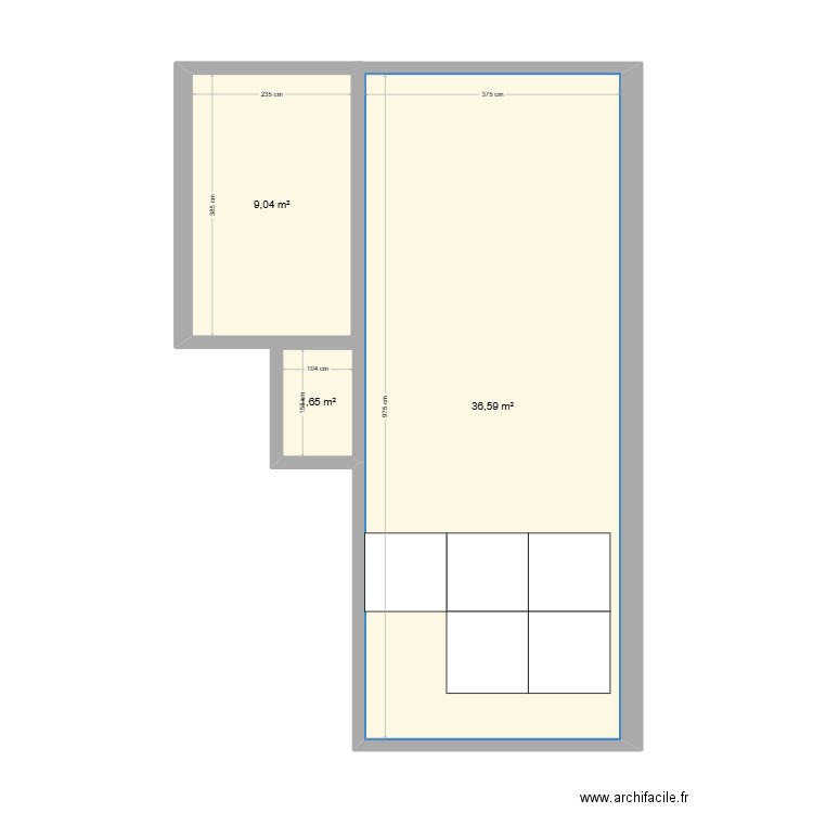 Appartement St Brevin. Plan de 3 pièces et 47 m2