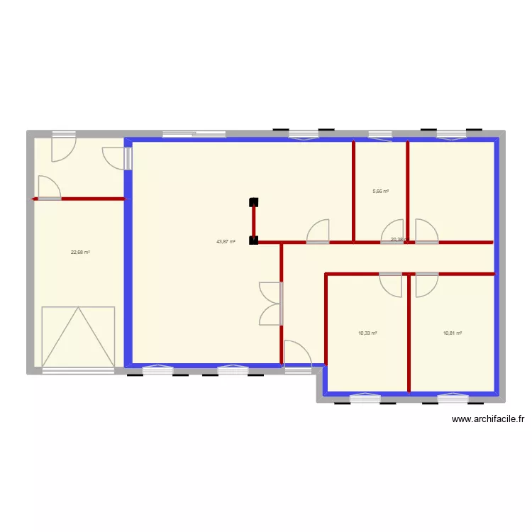 1 plan teste. Plan de 6  et 114 m²