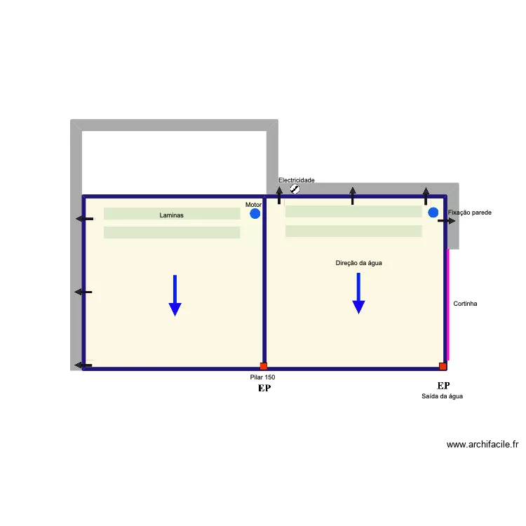 Trindade 2. Plan de 2  et 22 m²