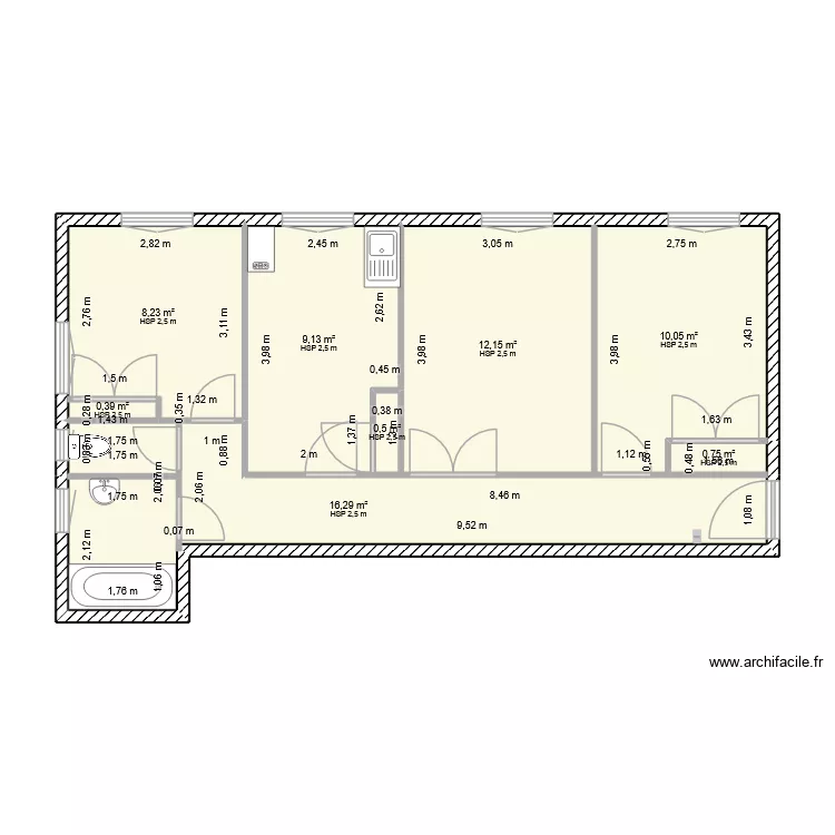 Lgt Bondis EDL. Plan de 8 Pièces et 57 m² Lgt Bondis EDL. Plan de 8 Pièces et 57 m²