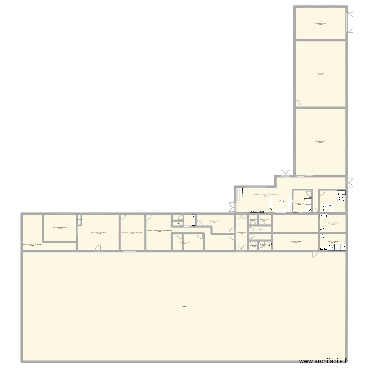 Plan Famille Sport BA126. Plan de 25 pièces et 1277 m2