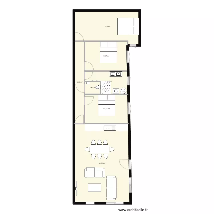 appartement 1. Plan de 