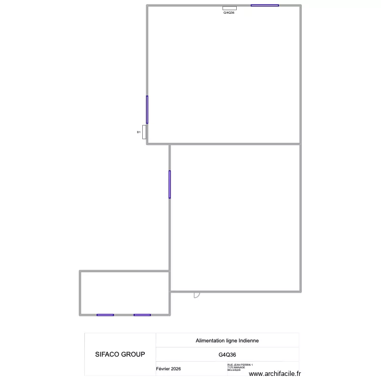Alimentation ligne Indienne G/4Q36. Plan de 3 et 1460 m² Alimentation ligne Indienne G/4Q36. Plan de 3 et 1460 m²