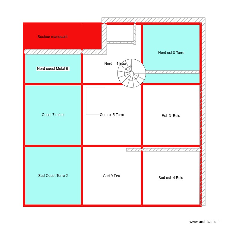 PASCAL LH. Plan de 13 pièces et 72 m2