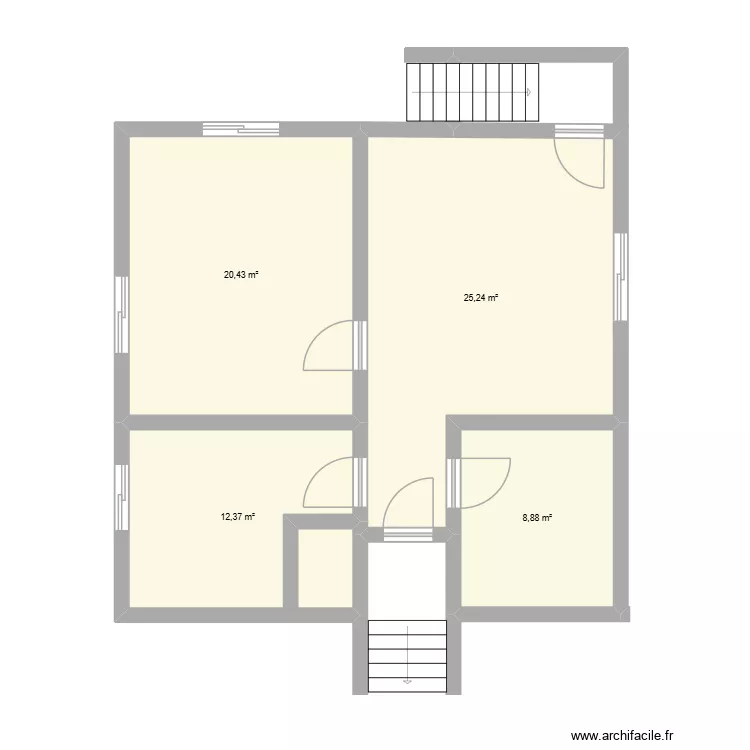 plan cc nadia borj touil. Plan de 4  et 67 m²
