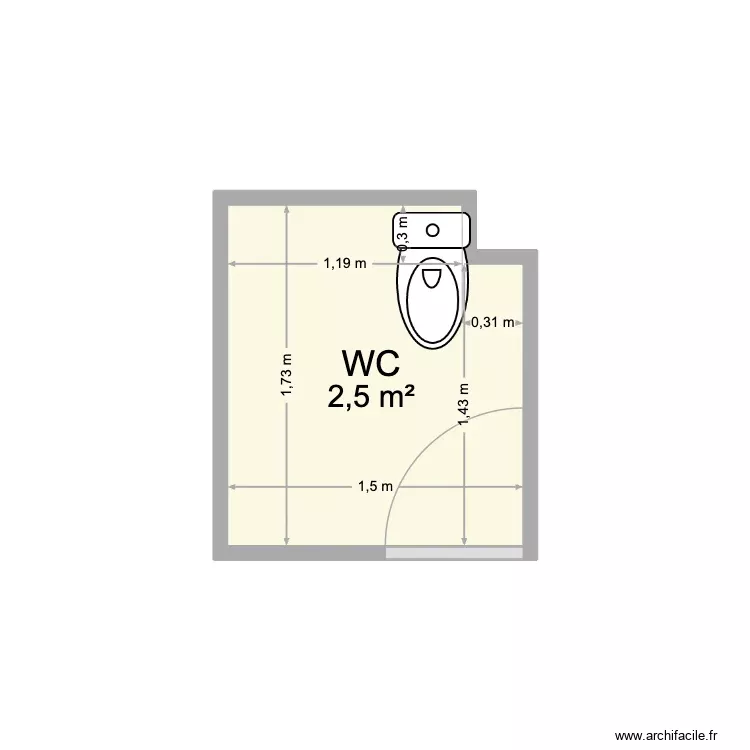 Plan. Plan de 1 Pièce et 3 m² Plan. Plan de 1 Pièce et 3 m²