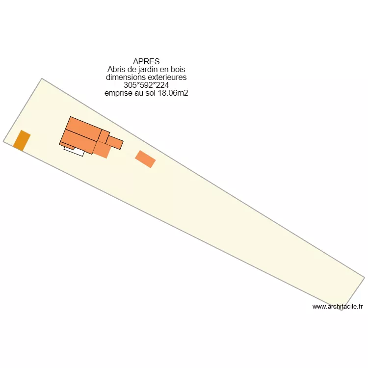 DP01 - plan de situation APRES Abris vue de pr&egrave;s. Plan de 