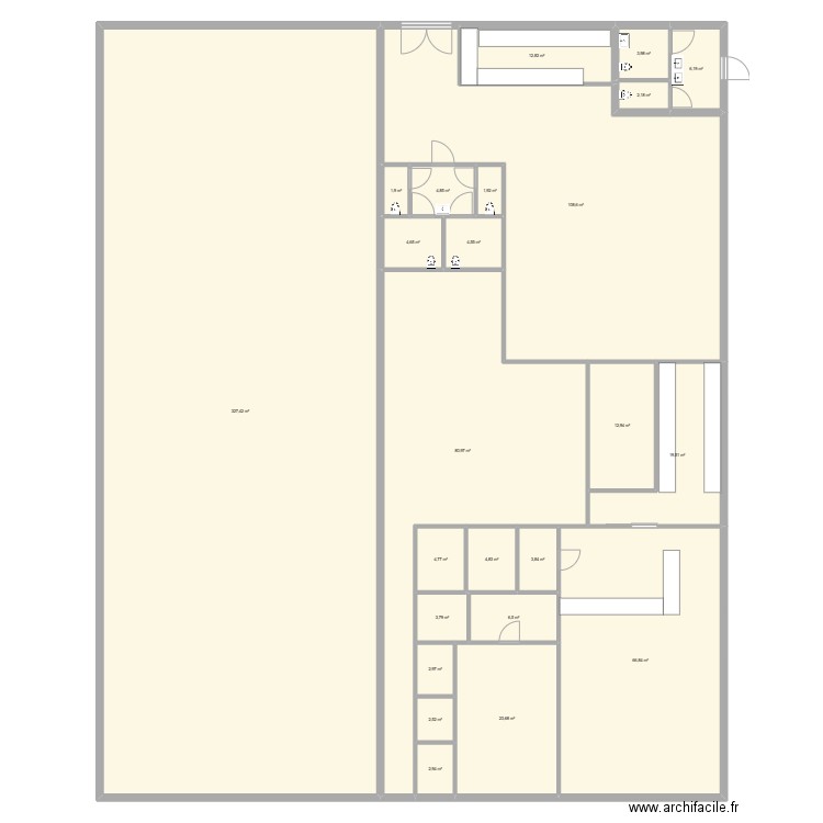 plan projet 1. Plan de 24 pièces et 715 m2
