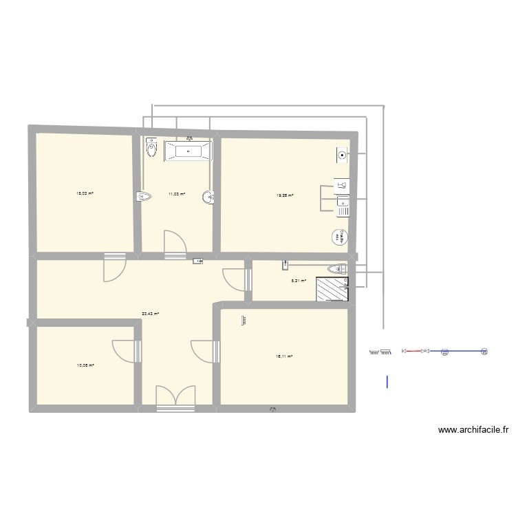 ESSAI 1. Plan de 0 pièce et 0 m2 ESSAI 1. Plan de 0 pièce et 0 m2