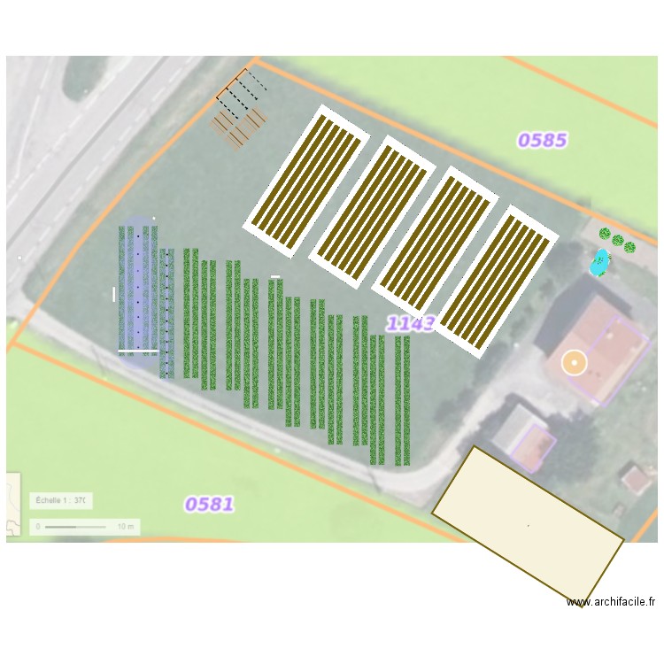 irrigation_Terrasse_4serres. Plan de 0 pièce et 0 m2