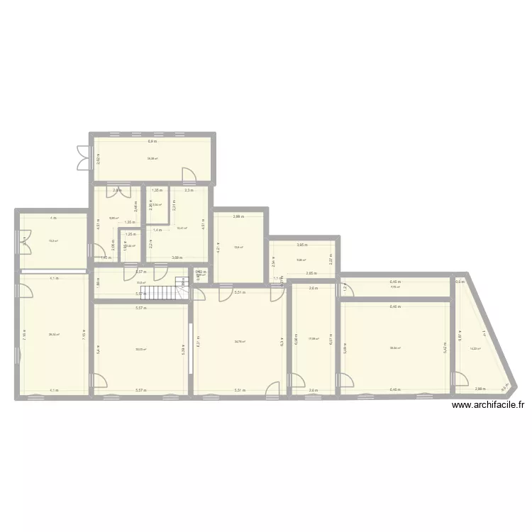 CROZE ORIGNIAL NO MODIF. Plan de 17  et 262 m²