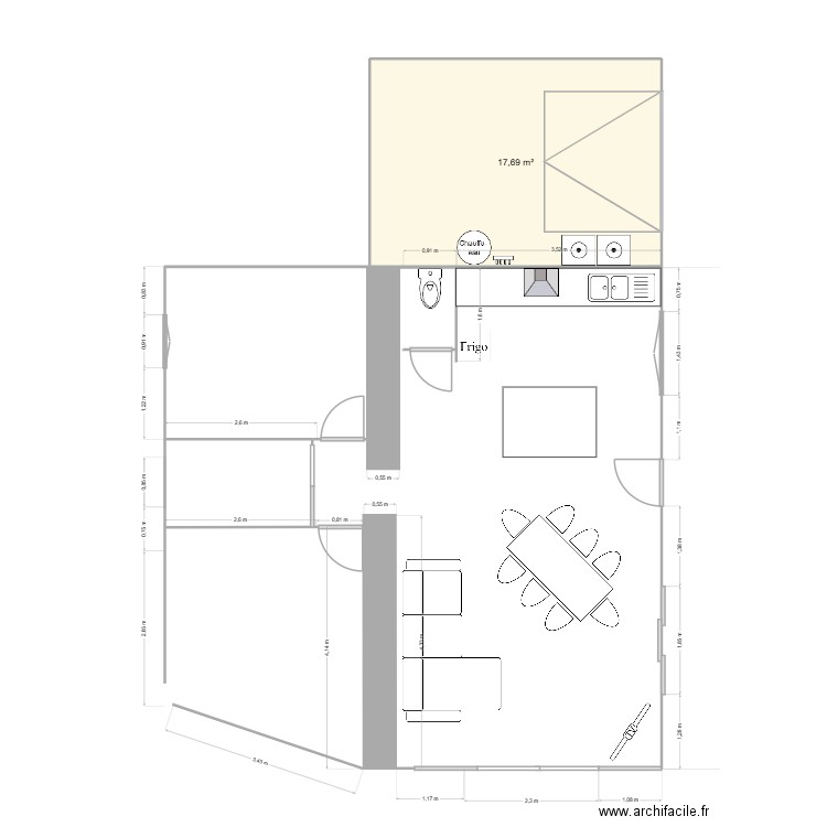Alquier Nathalie. Plan de 1 pièce et 18 m2