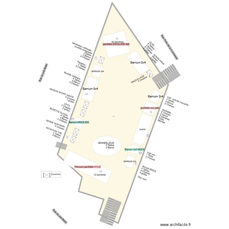 f2q plan MQCS. Plan de 1 pièce et 1533 m2