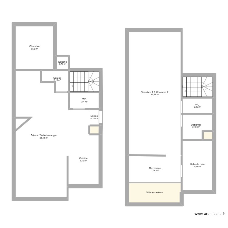 CHOLLEY. Plan de 18 pièces et 125 m2