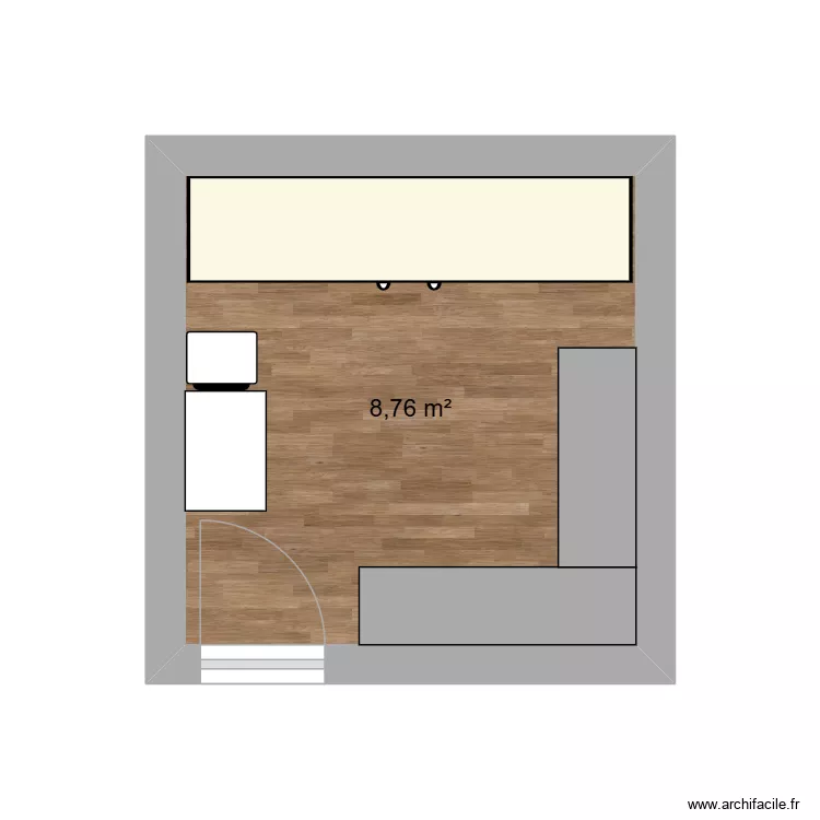 Labo. Plan de 1 Pièce et 9 m² Labo. Plan de 1 Pièce et 9 m²