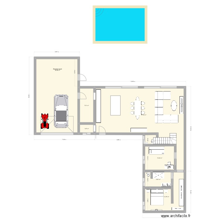 maison v2. Plan de 7 pièces et 152 m2
