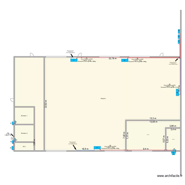 D'angle V4. Plan de 7 et 883 m² D'angle V4. Plan de 7 et 883 m²