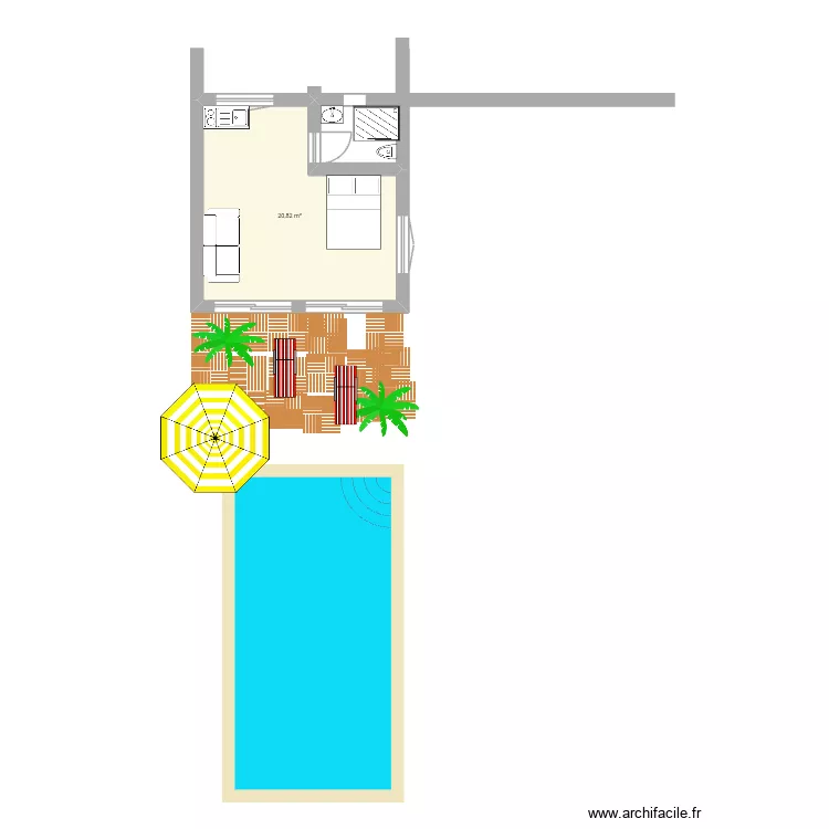 Almacen. Plan de 1 et 21 m² Almacen. Plan de 1 et 21 m²