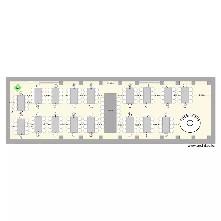 Plan de table - M&G 2026 ✨. Plan de 1  et 189 m²