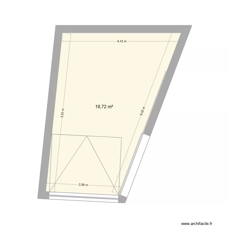 GARAGE OPA. Plan de 1  et 19 m²