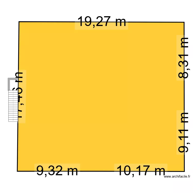plan cot&eacute; maison Bruz. Plan de 
