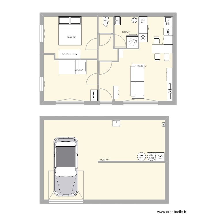 plan saint erblon. Plan de 5 pièces et 97 m2