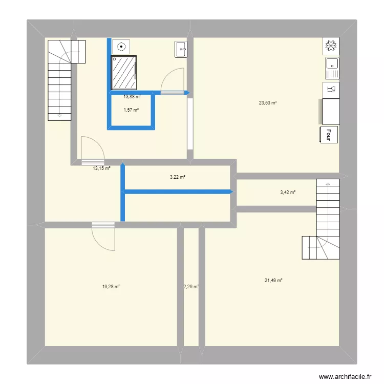 Apt 1 étage Hugues AP. Plan de Apt 1 étage Hugues AP. Plan de