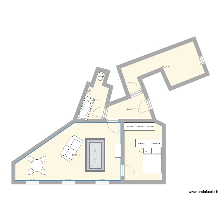 bercy. Plan de 0 pièce et 0 m2