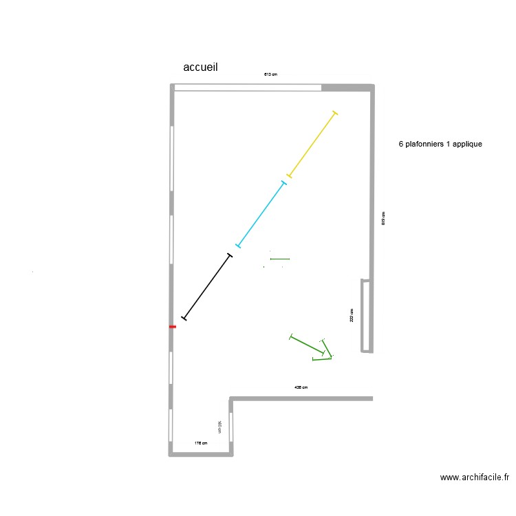 accueil plafonniers. Plan de 0 pièce et 0 m2