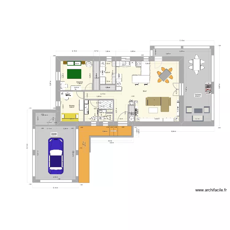 lot1avril26. Plan de 11  et 146 m²