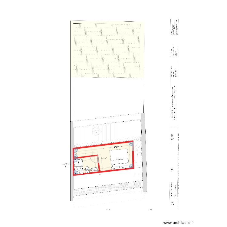 ST PHILOMENE R+2. Plan de 1 pièce et 15 m2
