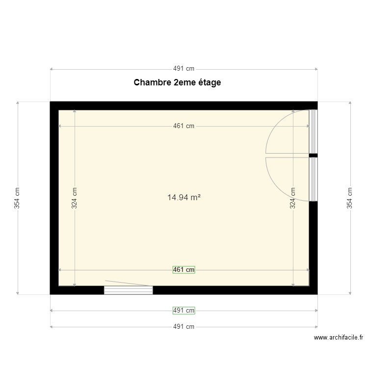 ^projet scrap. Plan de 1 pièce et 15 m2