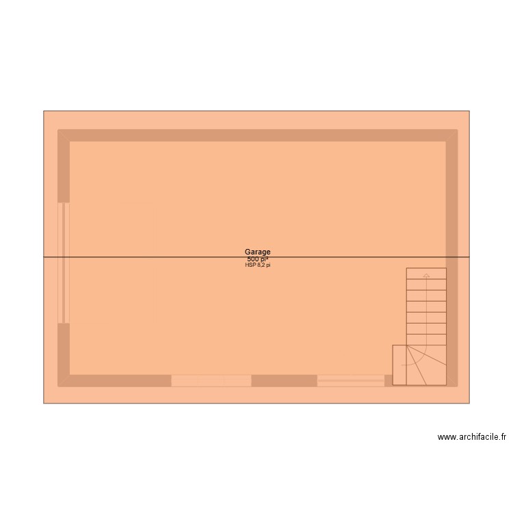 Garage 2025. Plan de 1 pièce et 46 m2