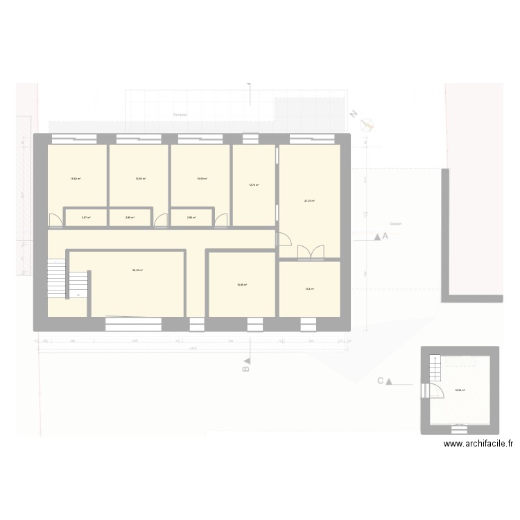 SOHIER 38 1ER. Plan de 12 pièces et 199 m2