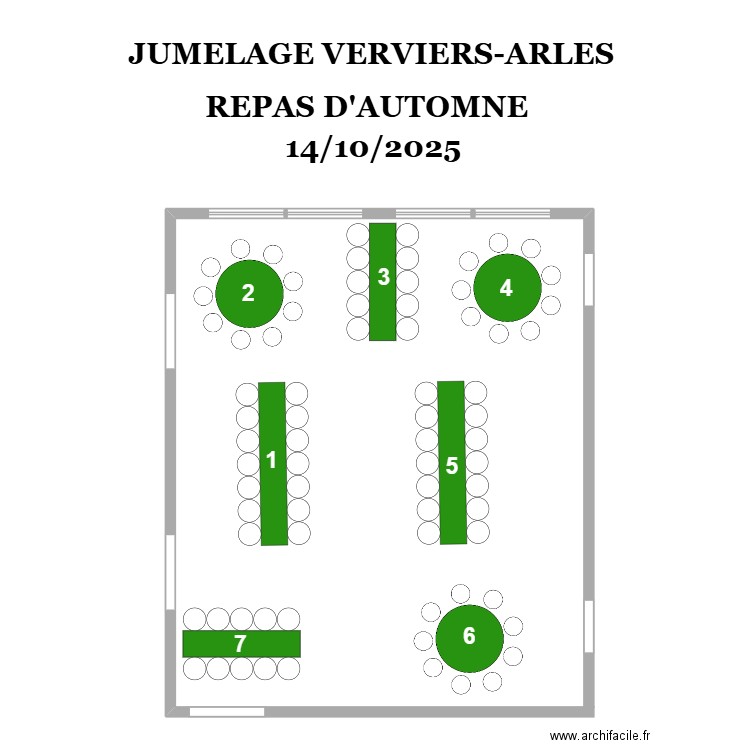 PLAN DE TABLE REPAS D'AUTOMNE IFAPME 14/10/2025 (2). Plan de 0 pièce et 0 m2