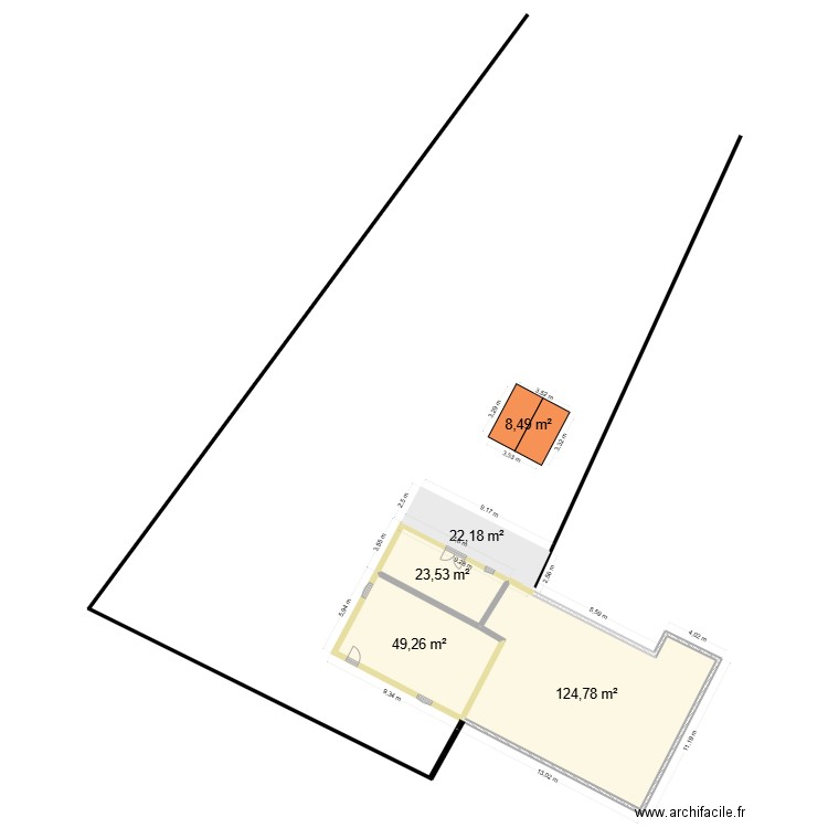 PLAN DE MASSE APRES TRAVAUX. Plan de 10 pièces et 451 m2