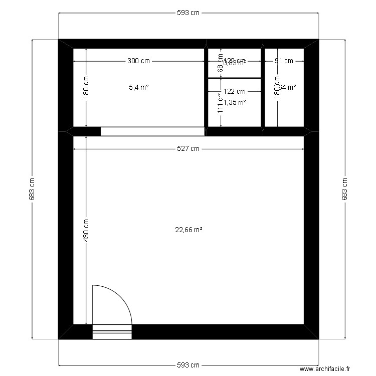 Bazincourt-sur-Saulx Logement 3. Plan de 13 pièces et 97 m2