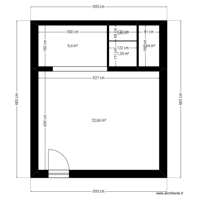 Bazincourt-sur-Saulx Logement 3. Plan de 