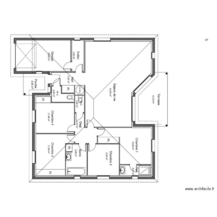 constrution. Plan de 0 pièce et 0 m2