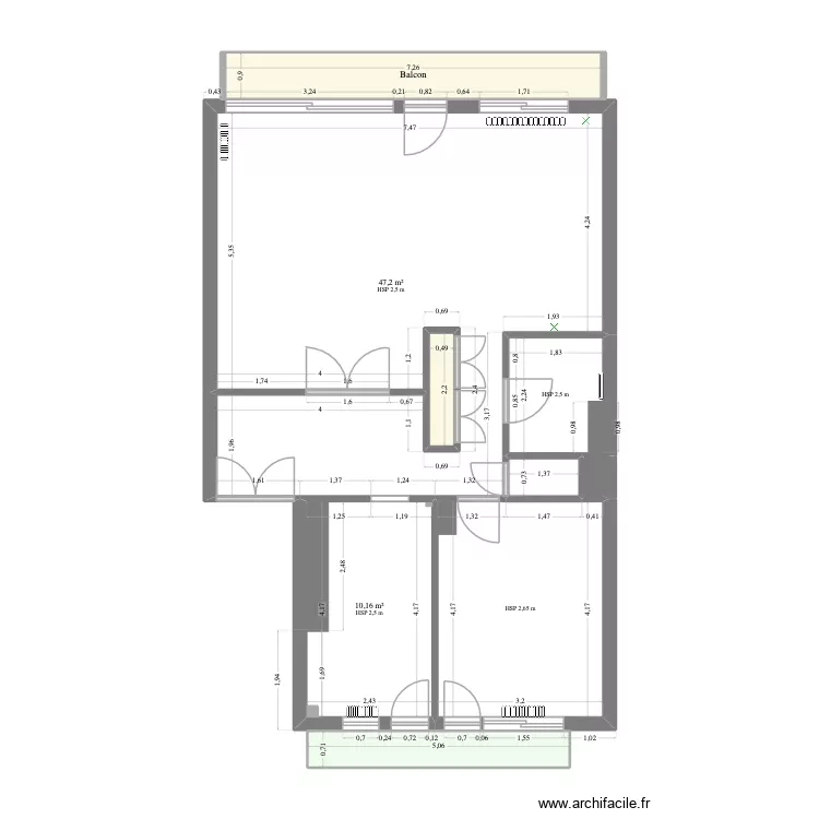 vivien3. Plan de 9 pièces et 87 m²