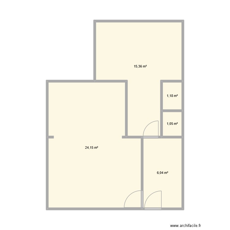 Maison. Plan de 5 pièces et 48 m2