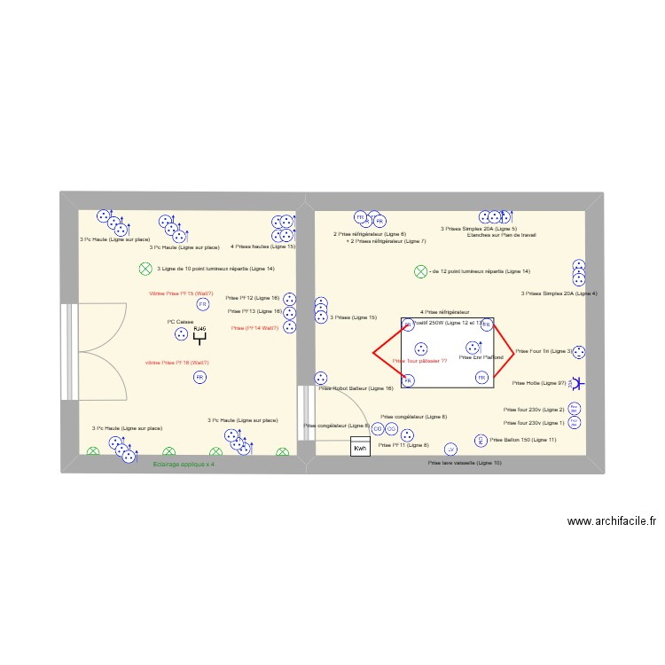 Ahmed Choisy le roi. Plan de 2 pièces et 25 m2