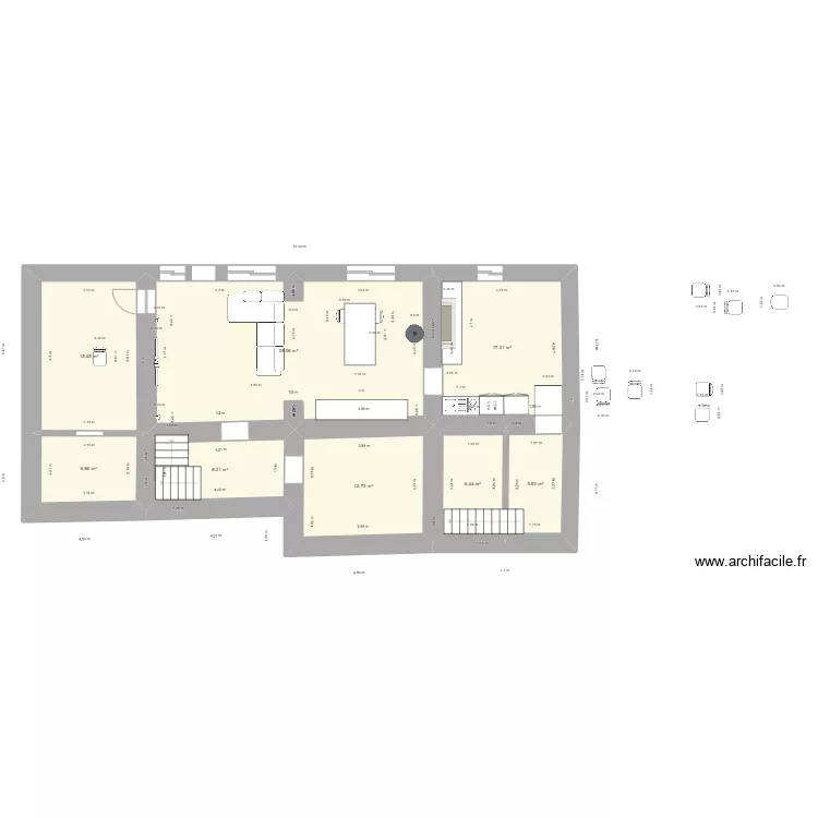 Maison Plombieres RDC2. Plan de 