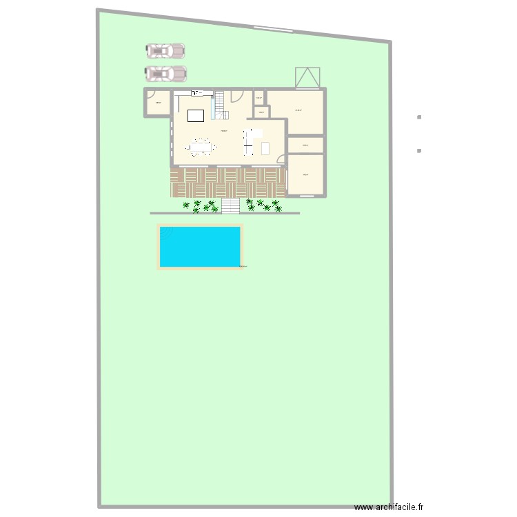 Maison. Plan de 8 pièces et 1505 m2