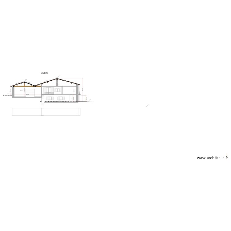 Projet façade ouest avant. Plan de 0 pièce et 0 m2