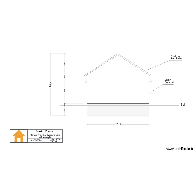 Garage arrière principale (191) 2. Plan de Garage arrière principale (191) 2. Plan de