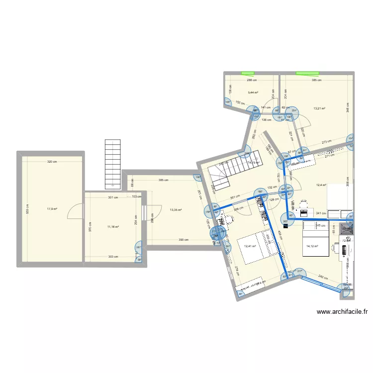 Maison Daix Etage Lisa v1. Plan de 