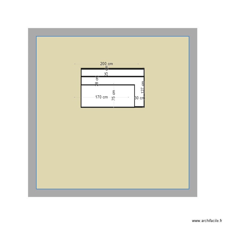 ESCALIERS TERRASSE. Plan de 1 pièce et 23 m2